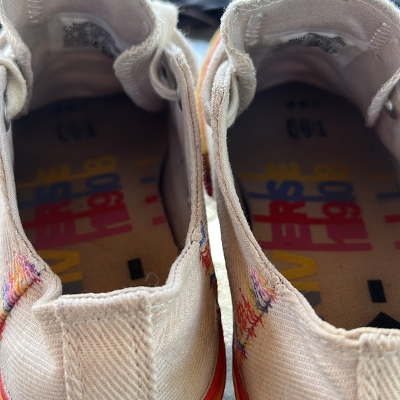 Converse Chuck Taylor All Star Low Top Rainbow Platform Sneakers Women’s 5.5 - Picture 10 of 11